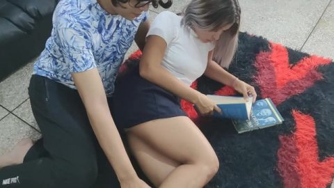 I Find Mi Studying And She Tells Me To Teach La To Fuck Her First Time